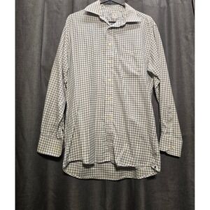 Peter Millar Button Down Shirt‎ Plaid Checkered Long Sleeve Collared Size L
